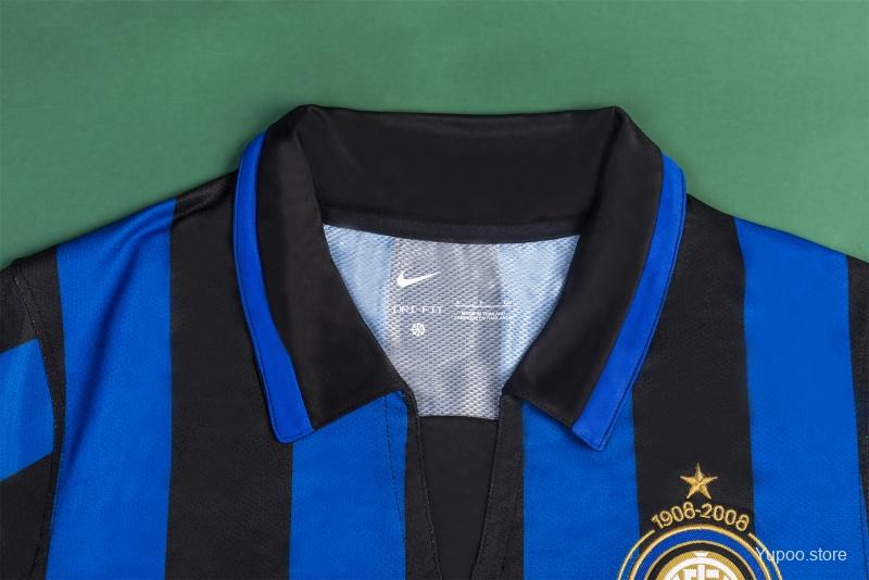 2007 - 2008 Inter Milan Home - IBRAHIMOVIC 8 Print - Retro Jersey