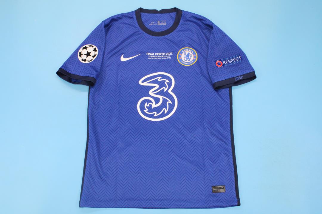 2021 Chelsea Home - KANTE 7 Print - Champions Leauge Winning - Retro Jersey