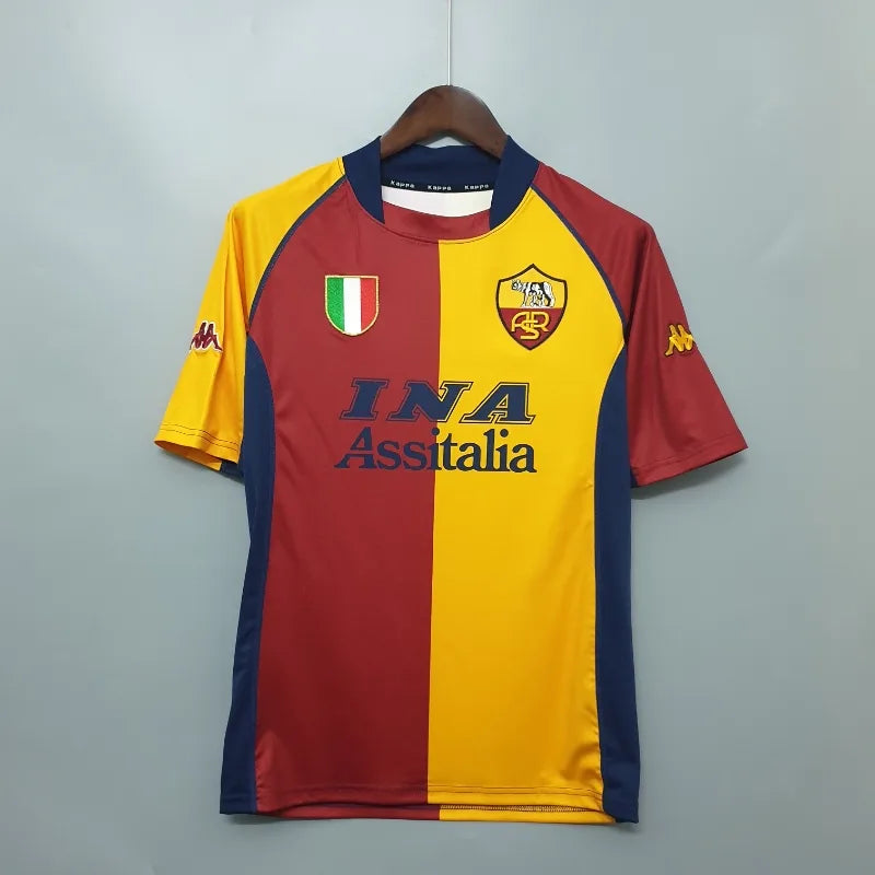 2001 - 2002 Roma Home - TOTTI 10 Print - Retro Jersey