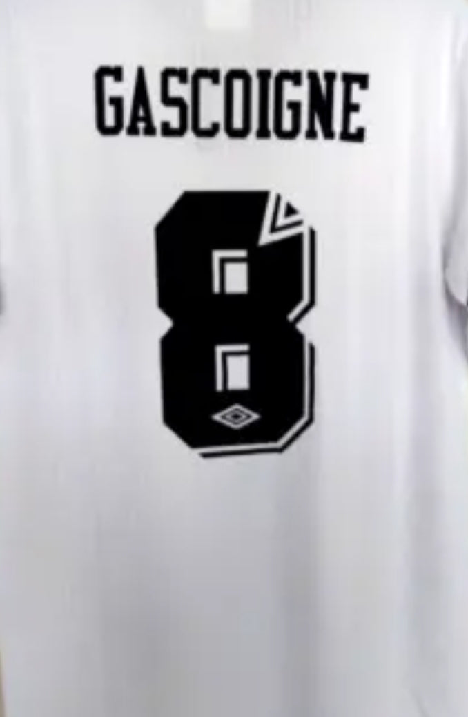 1992 Tottenham Home - GASCOIGNE 8 PRINT - Retro Jersey
