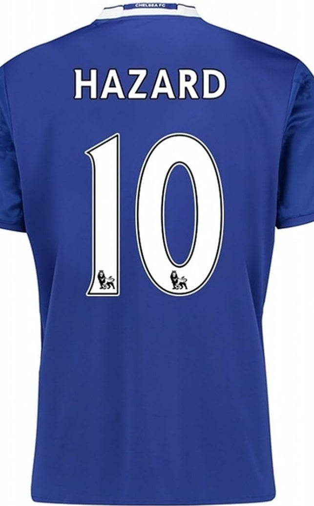 2016 - 2017 Chelsea Home- HAZARD 10 Print - Retro Jersey