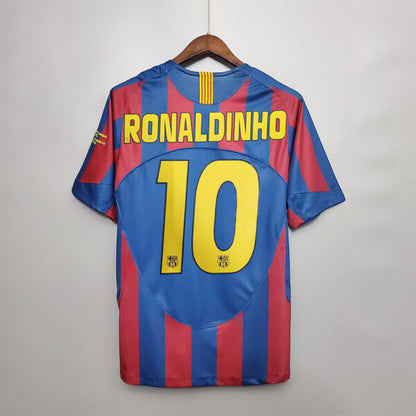 2006 Barcelona Home Retro Jersey - Ronaldinho 10 Print