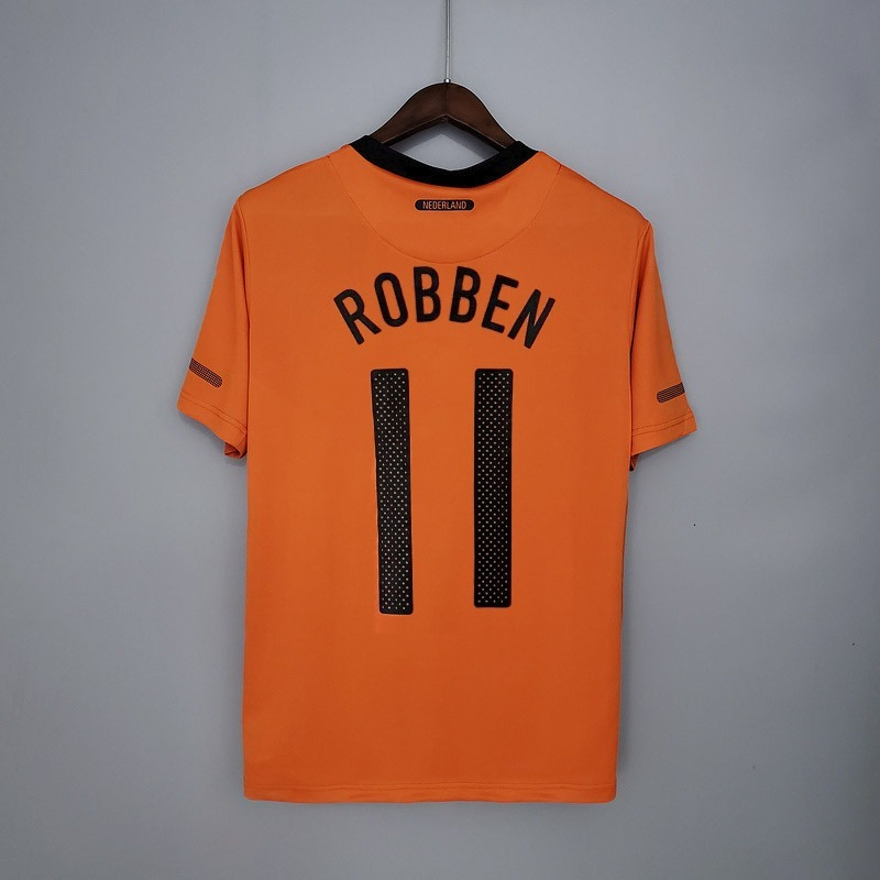 2010 Netherlands Home- ROBBEN 11 Print - Retro Jersey