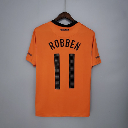 2010 Netherlands Home- ROBBEN 11 Print - Retro Jersey