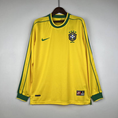 1998 Brazil Home - Long Sleeve - Retro Jersey