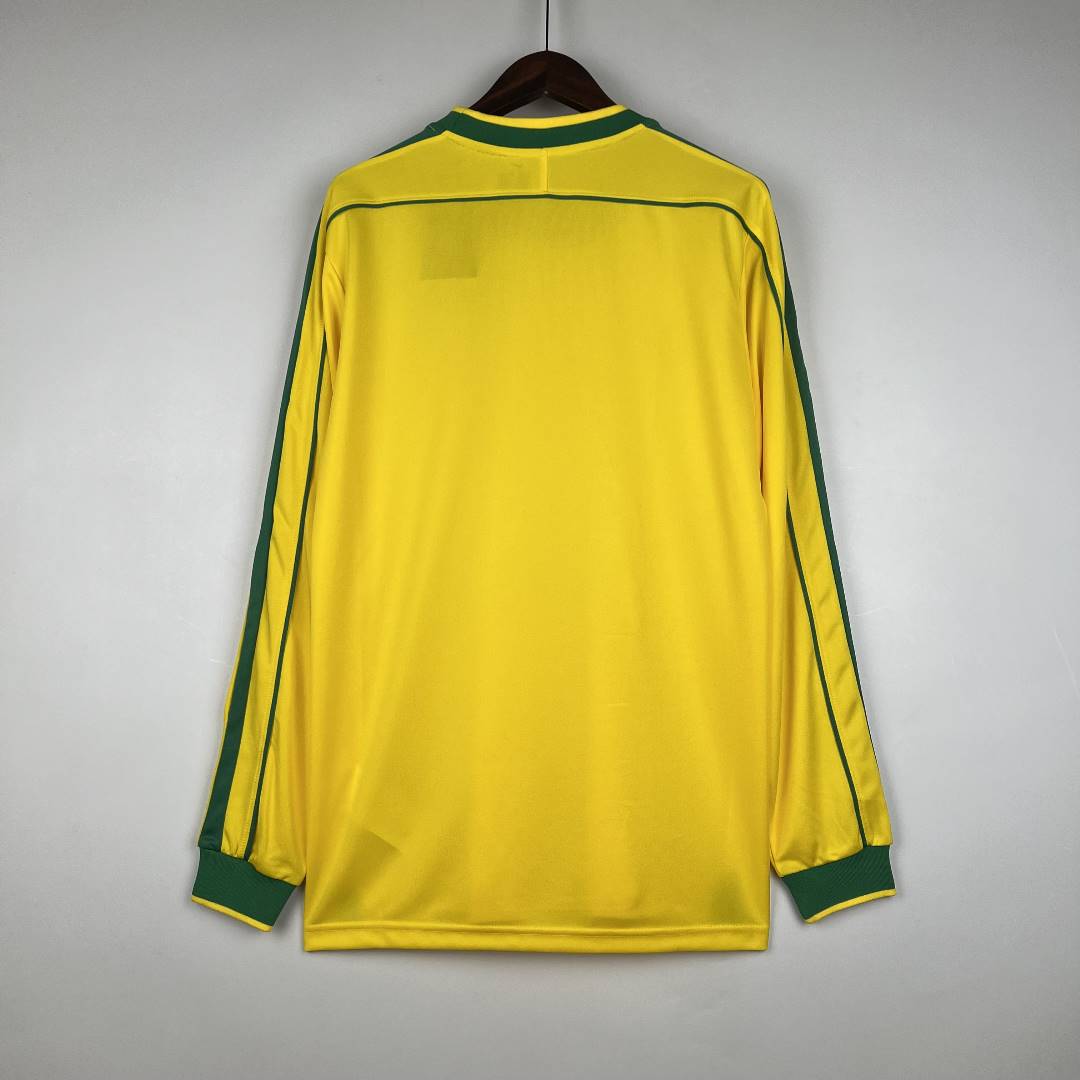 1998 Brazil Home - Long Sleeve - Retro Jersey