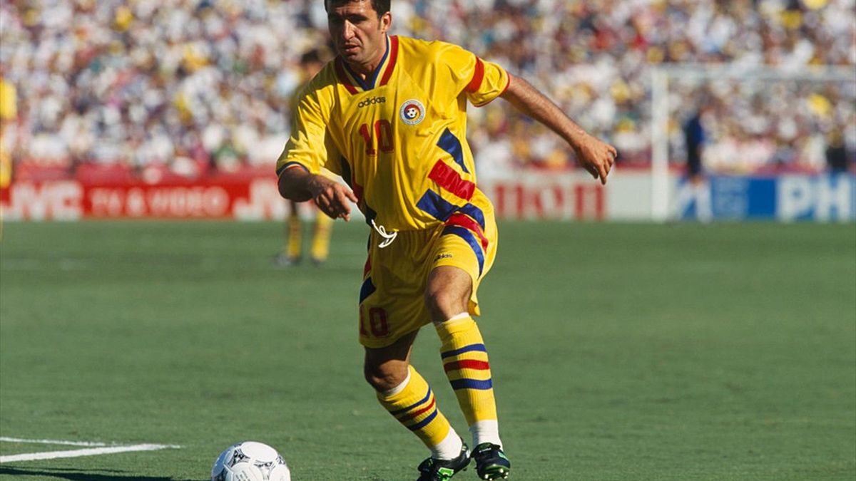 1994 Romania Home - HAGI 10 Print - Retro Jersey