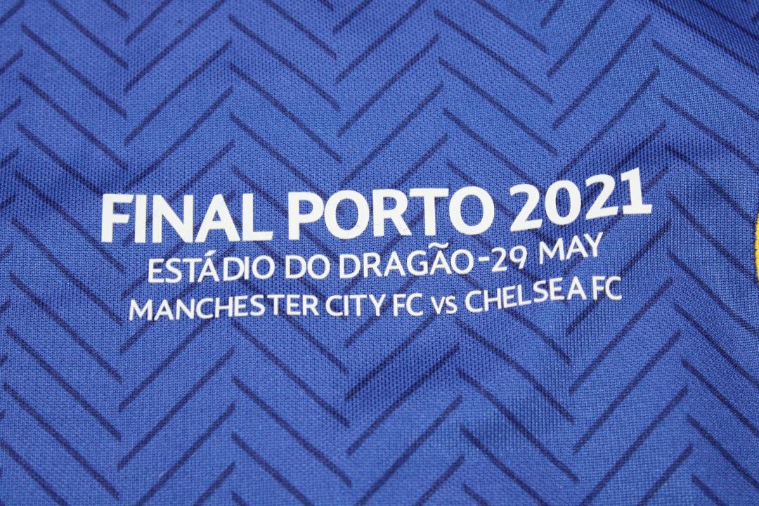 2021 Chelsea Home - KANTE 7 Print - Champions Leauge Winning  - Retro Jersey