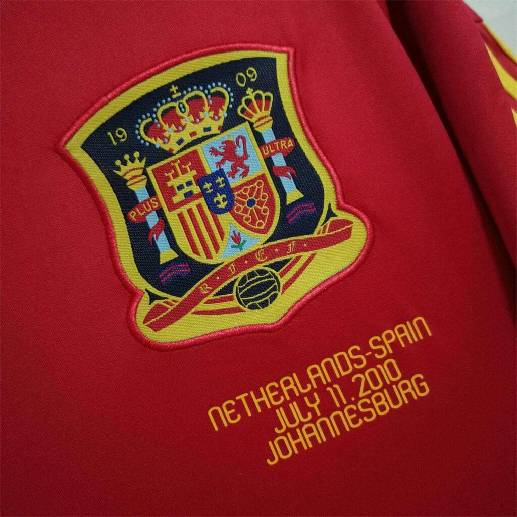 2010 Spain Home - World Cup Winning - VILLA 7 Print - Retro Jersey