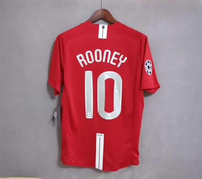 2007 - 2009 Manchester United Home - ROONEY 10 Print - Retro Jersey