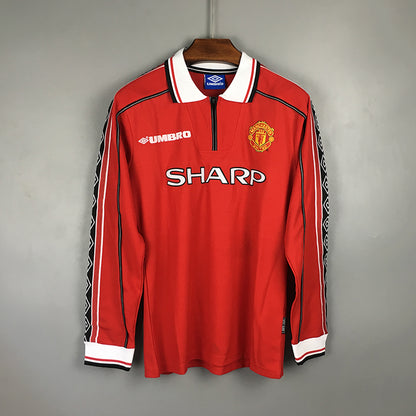 1998 - 1999 Manchester United Home - Long Sleeve - Retro Jersey