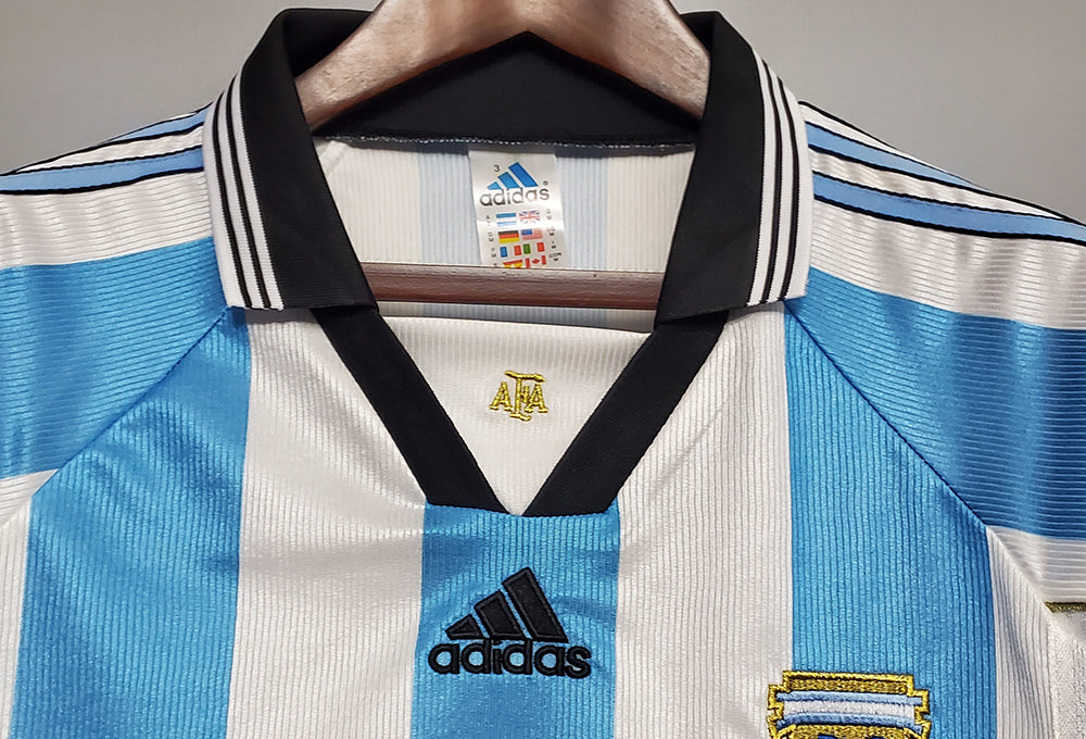 1998 Argentina Home  - Retro Jersey