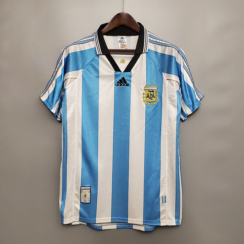 1998 Argentina Home  - Retro Jersey