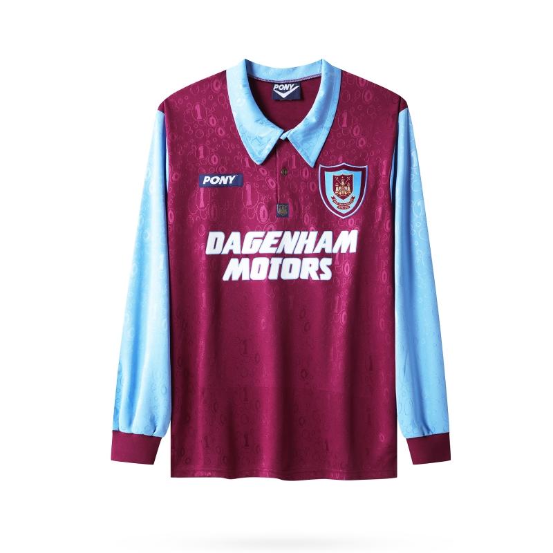 1995-1997 West Ham Home Long Sleeve  - Retro Jersey