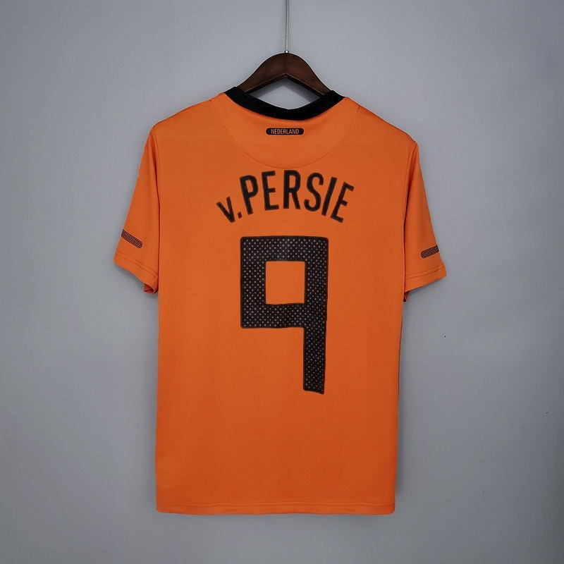 2010 Netherlands Home- V.PERSIE 9 Print - Retro Jersey