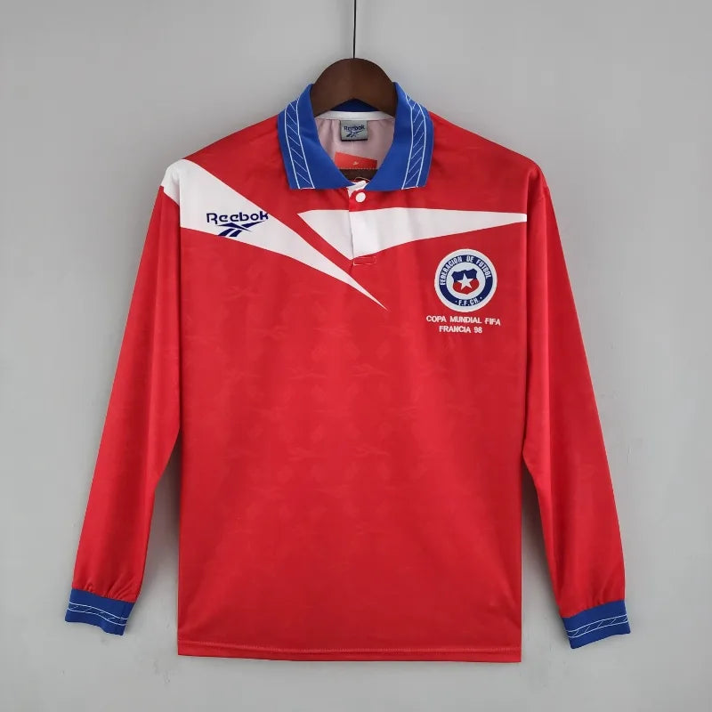 1998 Chile World Cup Home - Long Sleeve - Retro Jersey