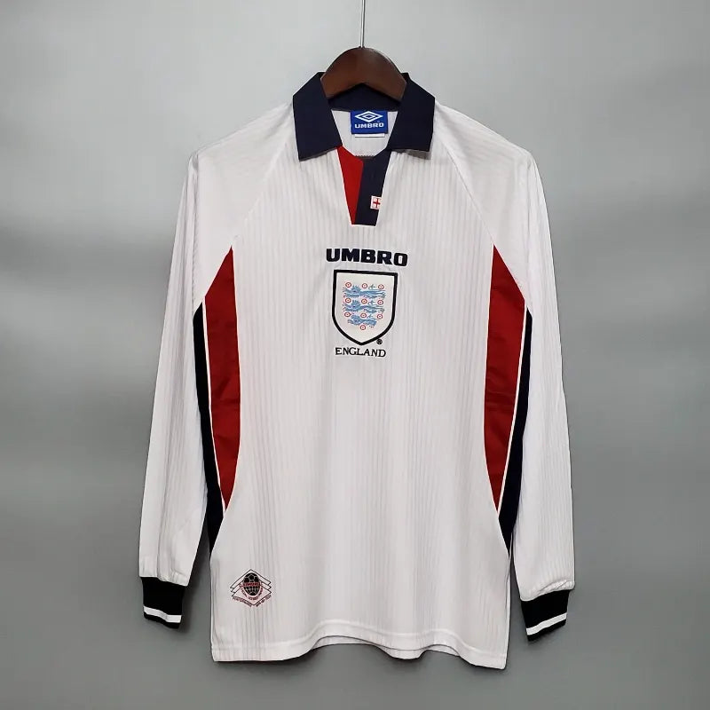 1998 England Home Retro Jersey - long Sleeve