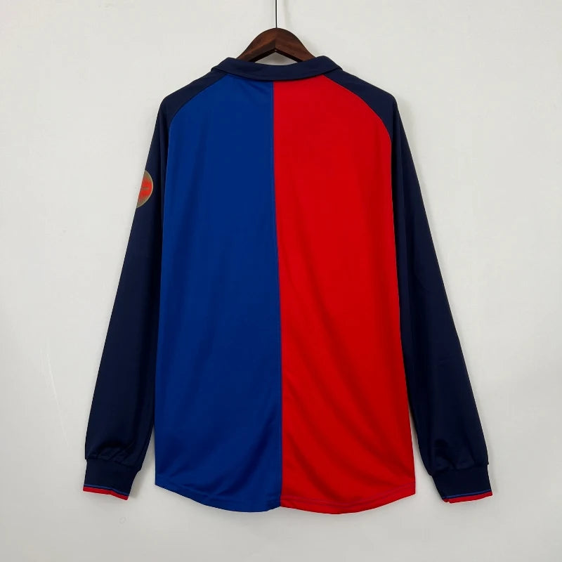 1999 Barcelona Home Retro Jersey Long Sleeve