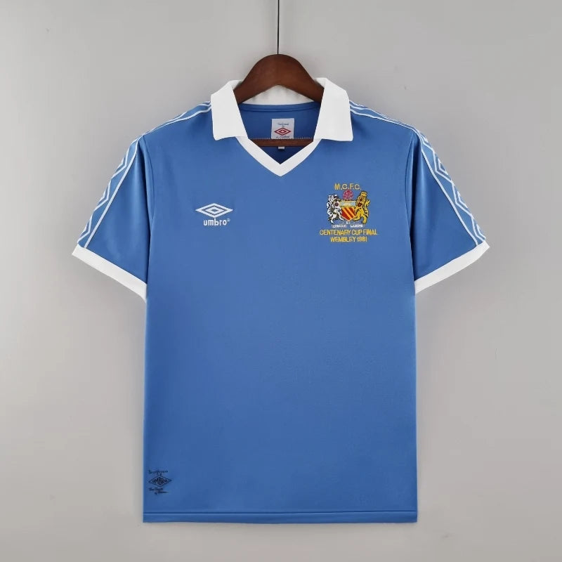 1981 - 1982  Manchester City Home  - Retro Jersey