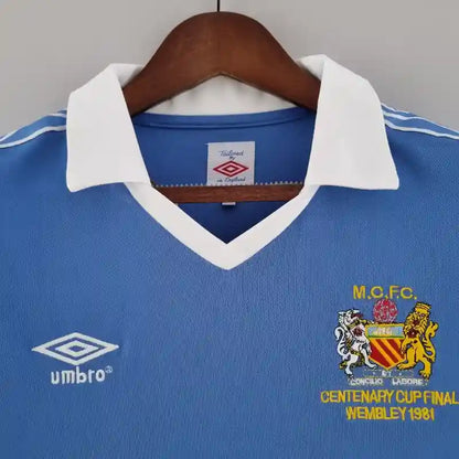 1981 - 1982  Manchester City Home  - Retro Jersey