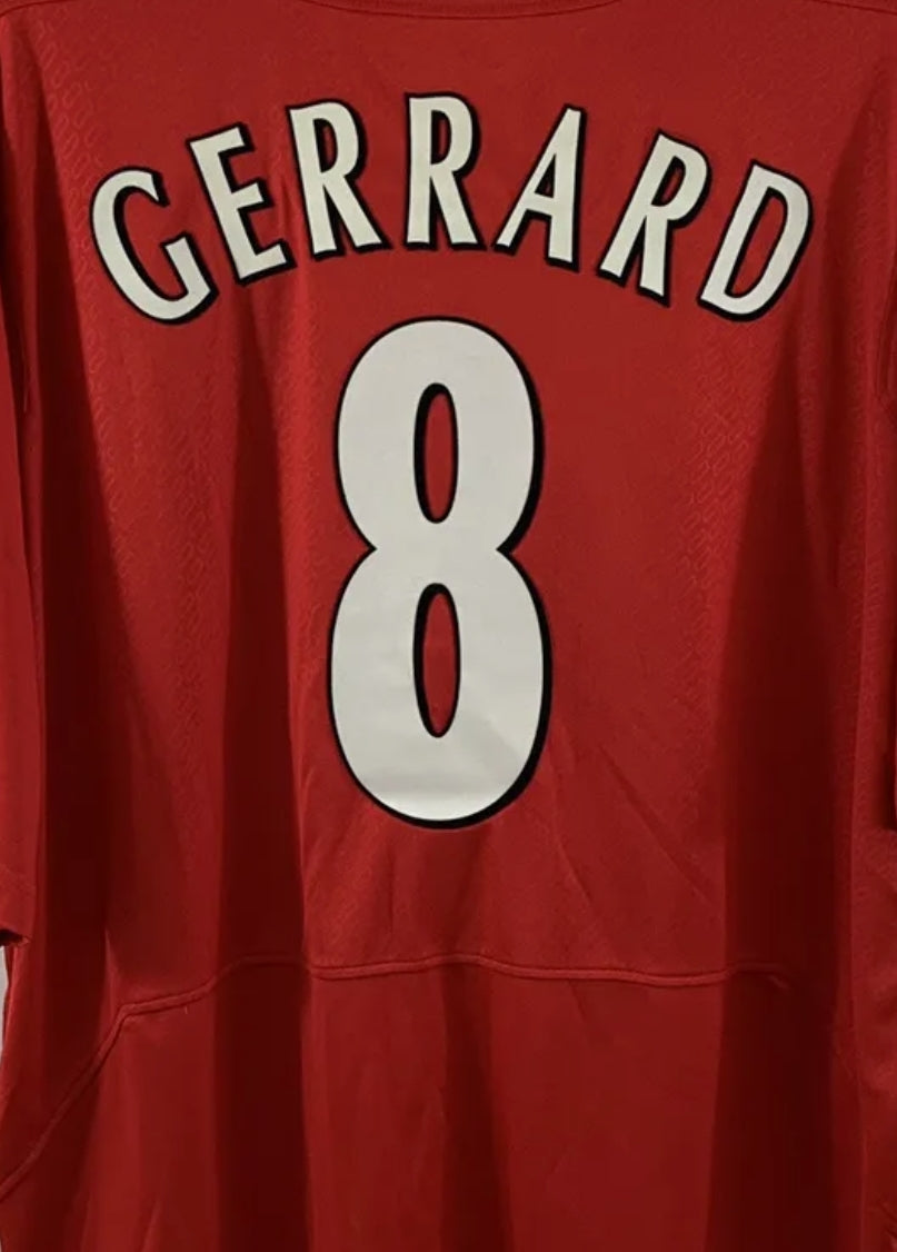 2005 Liverpool Home - Champions Leauge Winning - GERRARD 8 Print - Jersey