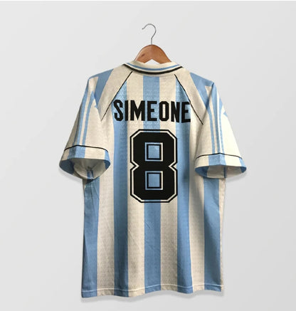 1996 - 1997 Argentina Home - SIMEONE 8 Print - Retro Jersey