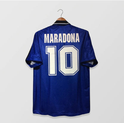 1994 Argentina Away - MARADONA 10 Print - Retro Jersey