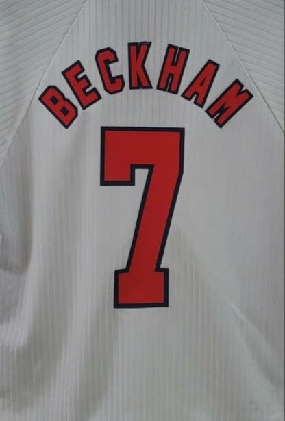 1998 England Home - Beckham 7 - Retro Jersey