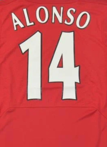 2005 Liverpool Home - Champions Leauge Winning - Alonso 14 Print - Jersey