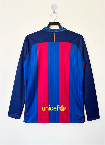 2016 - 2017 Barcelona Home - Long Sleeve - Retro Jersey