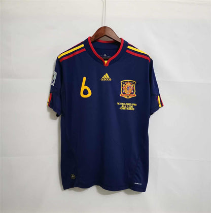 2010 Spain Away - World Cup Winning - A.INIESTA 6 Print - Retro Jersey