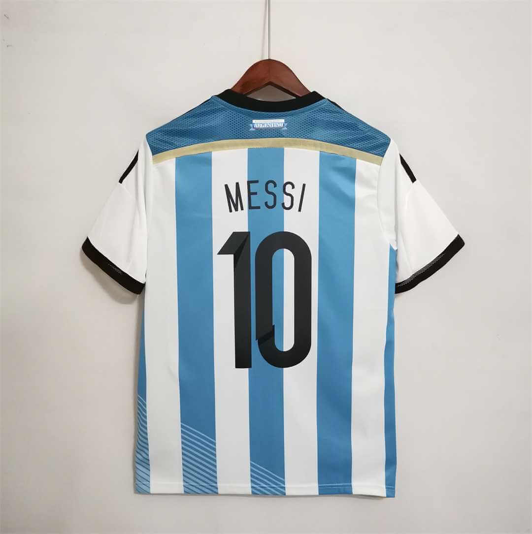 2014 Argentina Home - MESSI 10 Print - Retro Jersey