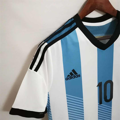 2014 Argentina Home - MESSI 10 Print - Retro Jersey