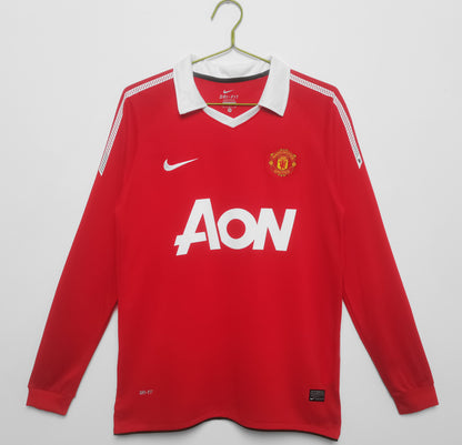 Manchester United 2010 - 2011 Home - Long Sleeve - Retro Jersey