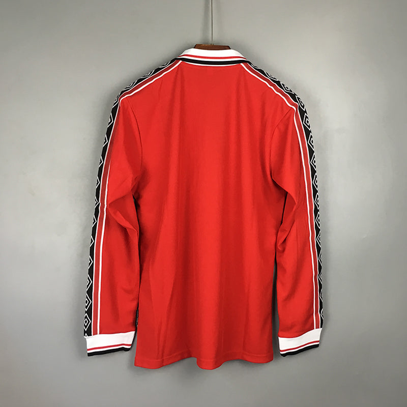 1998 - 1999 Manchester United Home - Long Sleeve - Retro Jersey