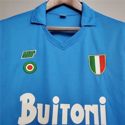 1987 - 1988 Napoli Home - Maradona 10 Print - Retro Jersey