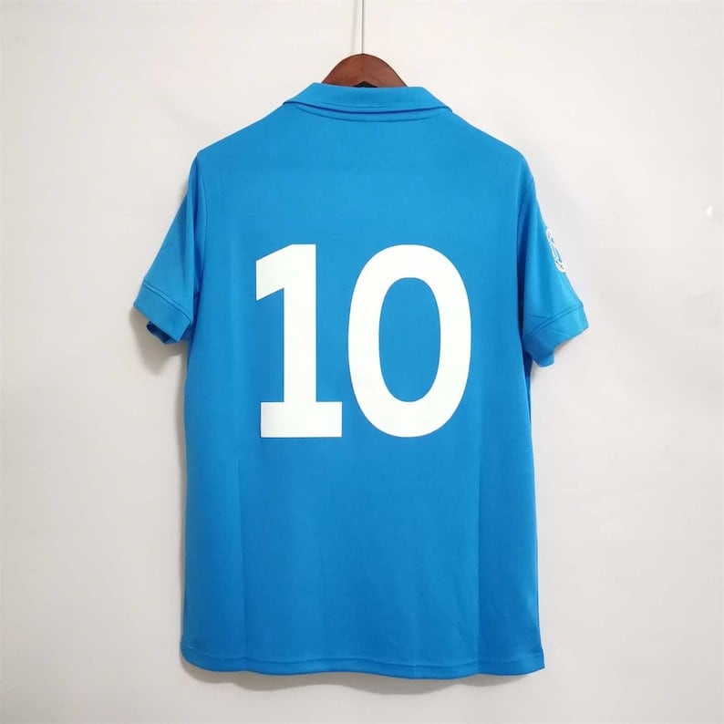 1987 - 1988 Napoli Home - Maradona 10 Print - Retro Jersey