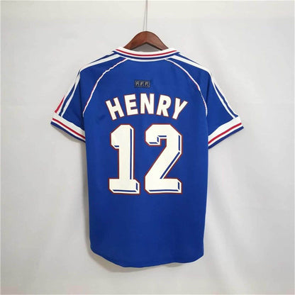 1998 France Home - Retro Jersey - Henry 12 Print