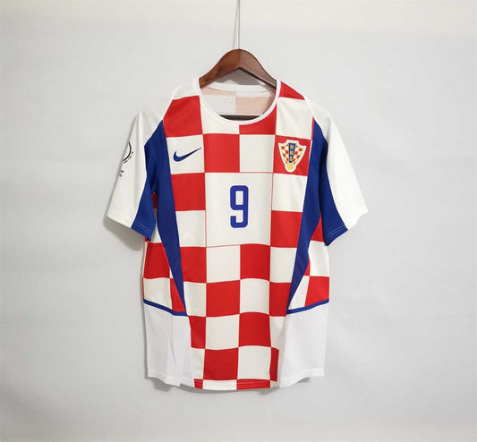 2002 Croatia Home - SUKER 9 - Retro Jersey