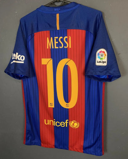 2016 - 2017 Barcelona Home Retro Jersey - Messi 10 Print