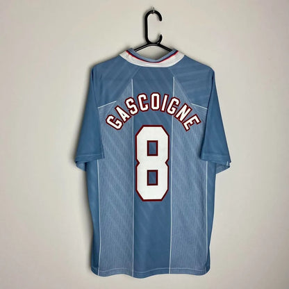 1996 England Away - GASCOIGNE 8 Print - Retro Jersey