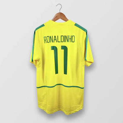 2002 Brazil Home  - Retro Jersey - Ronaldinho 11 Print