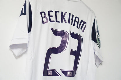 2012 LA Galaxy Home - BECKHAM 23 Print - Retro Jersey